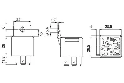 Реле, рабочий ток BOSCH 0332209159