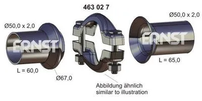 Рем. комплект, труба выхлопного газа ERNST 463027