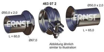 Рем. комплект, труба выхлопного газа ERNST 463072