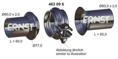 Рем. комплект, труба выхлопного газа ERNST 463096