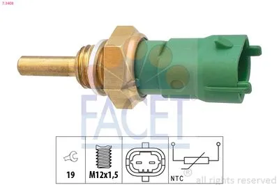 Датчик температуры топлива FACET 7.3408