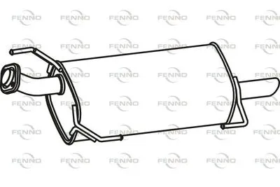 Задняя банка глушителя FENNO P41054