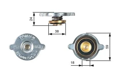 Крышка радиатора охлаждения GATES RC113