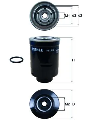 Топливный фильтр MAHLE KC83D