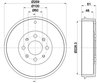 Тормозной барабан MINTEX MBD256